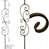 Skinny 5" Scroll 1/2" Iron