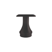 Black Handrail Support (Curved Saddle) Level (Round Post)