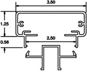 RailFX S-200 Top Rail 60" Glass Infill