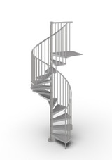 Interior 55" Dia. Metal Spiral Staircase