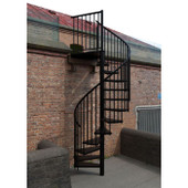 Montauk Black Exterior Spiral Staircase