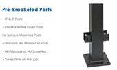 Cinch 2-inch Pre-Bracketed Posts