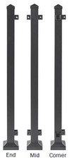 Select End, Corner or Mid Post 3" X 40" Height