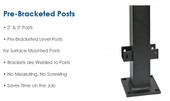 Cinch 3-inch Pre-Bracketed Posts