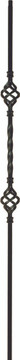 Double Basket 44" Iron Baluster