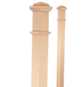 Box Newel with 5" Adjustable Base Sleeve