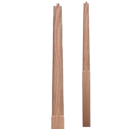 Pintop Newel Round Barrel with Square 3-1/2" Base