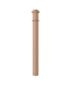 Box Newel with Trim 3-1/2"