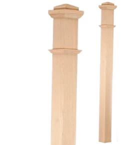 Box Newel with 5" Adjustable Base Sleeve