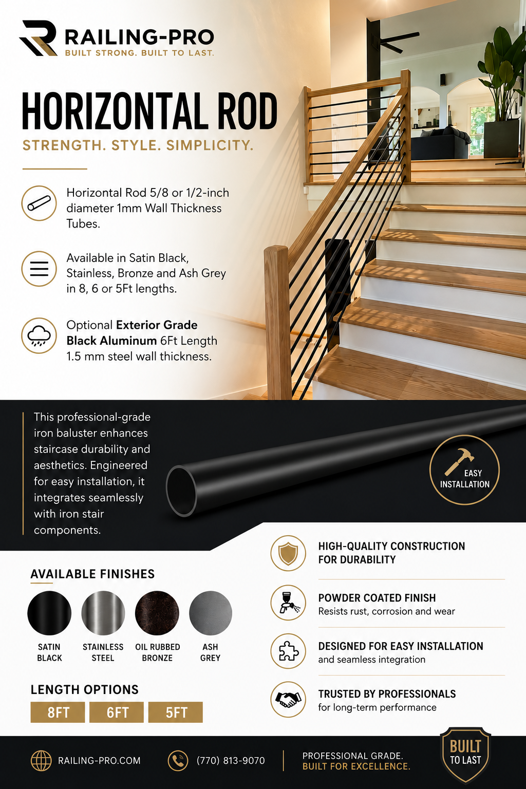 Horizontal Rods Specification