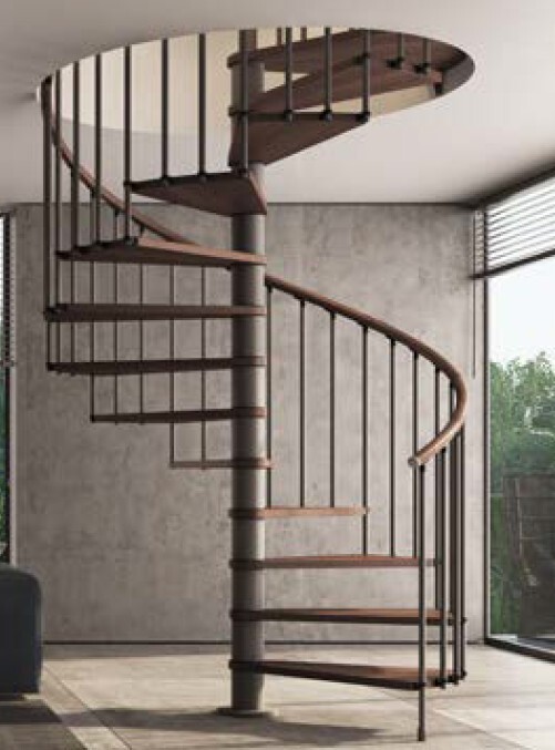 Wood Spiral Staircase