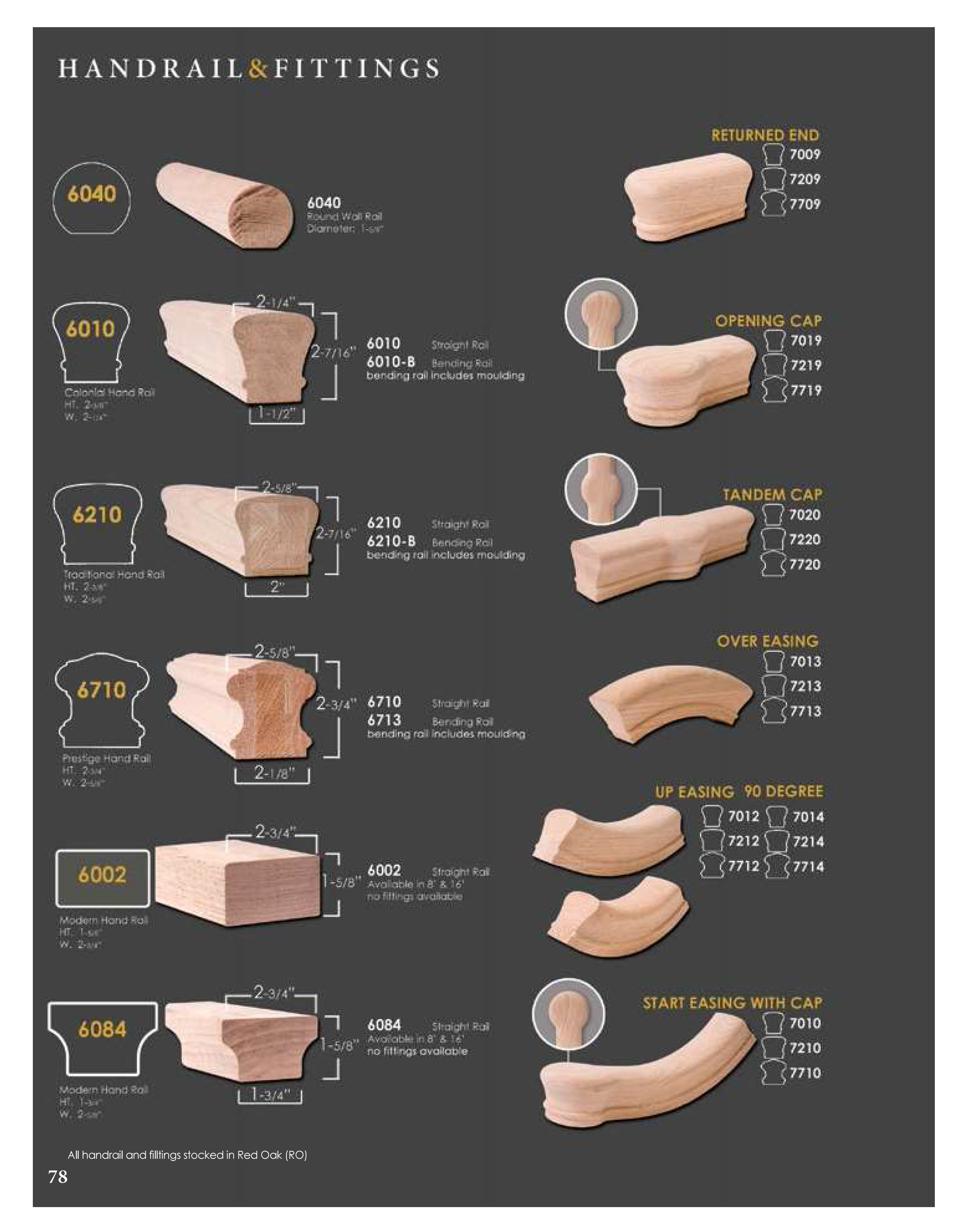 Wood Handrail + Fittings
