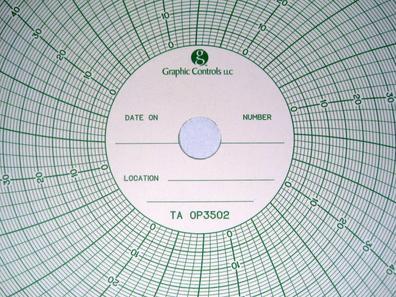 Graphics Control 430991 TA OP3502 Circular Charts - Trionics