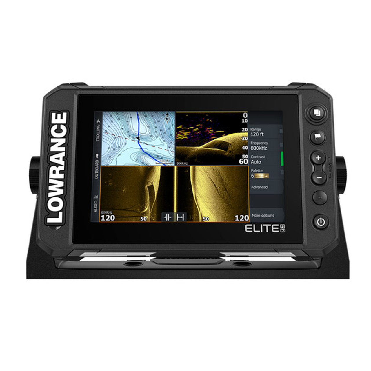Lowrance Hook-7 with Mid High DownScan Skimmer Transducer - 000