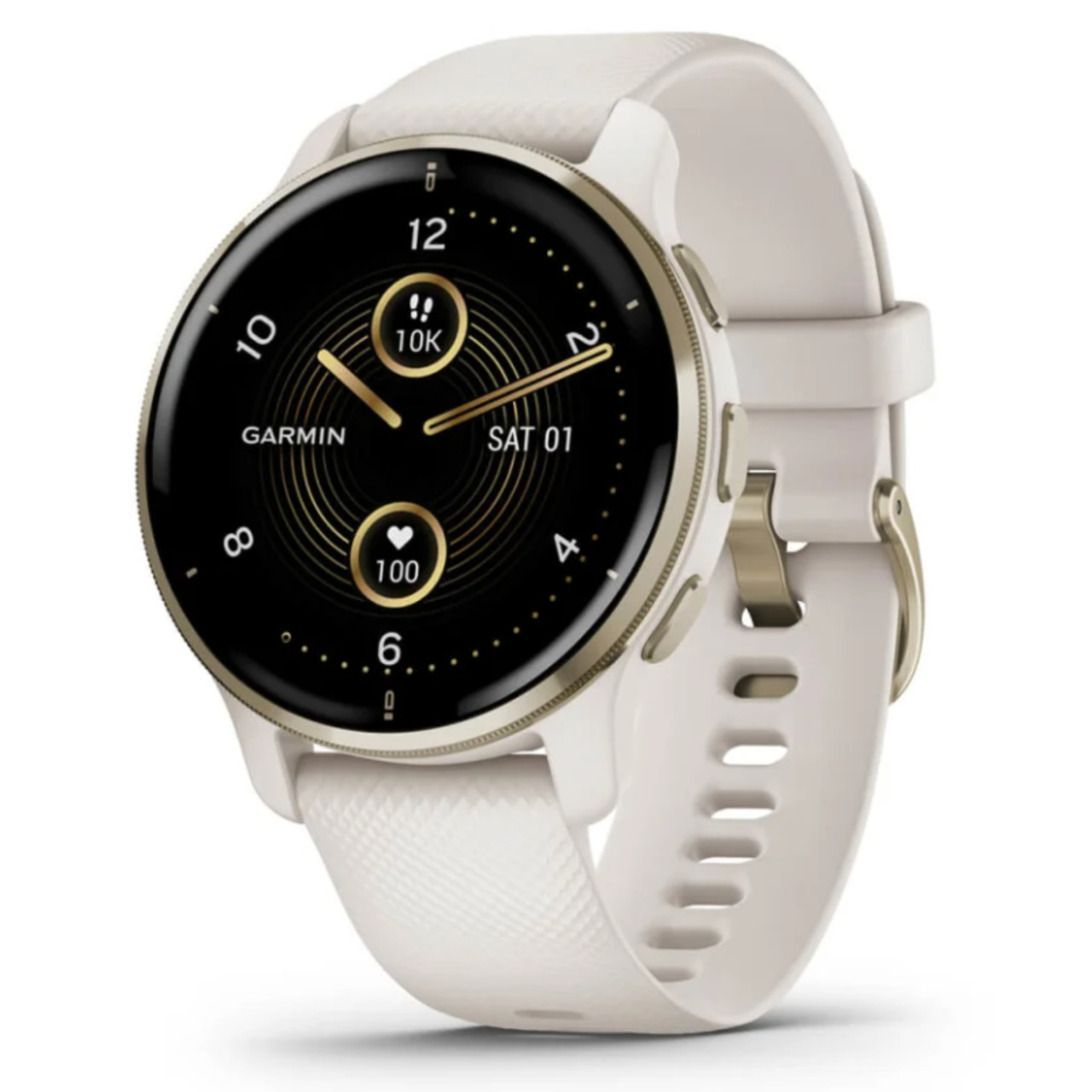 garmin Venu® 2 Plus Cream Gold Stainless Steel Bezel with Ivory Case and  Silicon