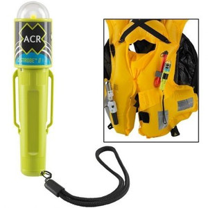 ACR 3964.1 C-Strobe™ H2O, LED Life Jacket Emergency Signal w/Clip, Velcro strap, water-activated, USCG, SOLAS. ("AA batteries required but NotIncluded) Carded