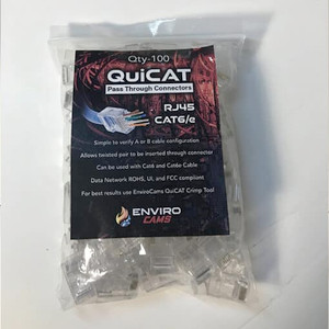 Enviro Cams EZCONNCAT6100BAG QuiCAT RJ45 CAT6 Connectors