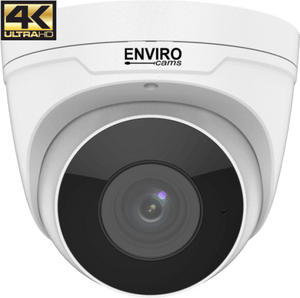 Enviro Cams IRD4-2712M-4K-64GB-WM-PM8BC Occulus Moto-Dome - 4K IP Infared Security Camera
