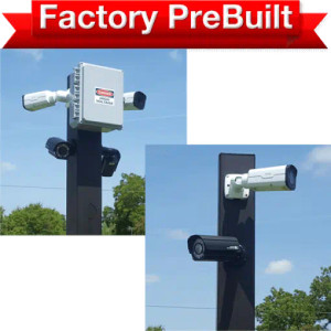 Enviro Cams EGSPB-3 Triple Lane/Entry or Gate IP Security Camera System (3 Poles)