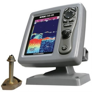 Sitex Cvs-126 Dual Frequency Color Echo Sounder W/600kw Thru-Hull Transducer 1700/50/200t-Cx