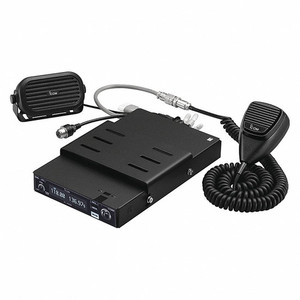 Icom MB53 Mobile mounting bracket that includes HM176 microphone, SP35 external speaker, MBA-3 rear panel adapter, and harness for A200/A210/A220