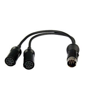Icom OPC599 Cable adapter converts 13-pin ACC connector to 7-pin & 8-pin ACC connector