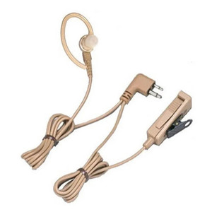 Motorola HMN9754 2 Piece Surveillance Kit, with Microphone and PTT Combined, Beige (2-wire - rubber eartip style) Resale Packaging available through RPSD)
