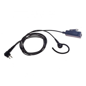 Motorola RLN4895 2 Piece Surveillance Kit, with Microphone and PTT Combined, Black (2-wire - rubber eartip style)