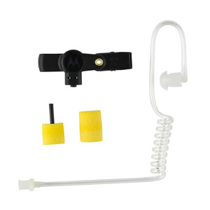 Motorola RLN6230 Extreme Noise Kit - Includes 2 foam earplugs. For High Noise Environments. Noise Reduction = 24dB. The Quick Disconnect Adapter allows users to easily remove or alternate Acoustic Tubes ( for use with Surveillance Accessories). Black