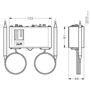 Danfoss 060L113166 DANFOSS KP98 DUAL THERMOSTAT