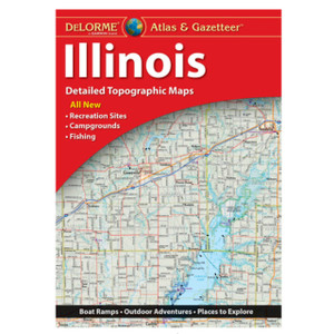 Garmin New OEM DeLorme® Atlas & Gazetteer Paper Maps Illinois, 010-13226-LL
