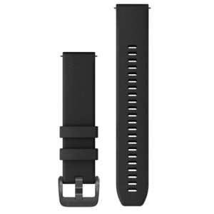 Garmin New OEM Quick Release Bands (20 mm) Black with Gunmetal Hardware, 010-13114-00