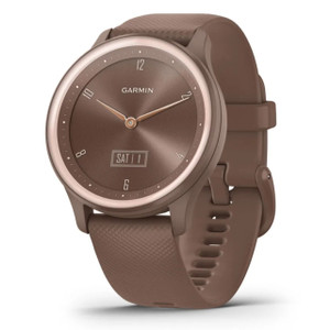 Garmin New OEM v­vomove® Sport Cocoa Case and Silicone Band with Peach Gold Accents, 010-02566-02