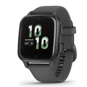 Garmin New OEM Venu? Sq 2 Slate Aluminum Bezel with Shadow Gray Case and Silicone Band, 010-02701-00