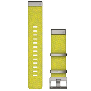 Garmin New OEM QuickFit® 22 Watch Straps Jacquard-weave Nylon Strap  Yellow/Green, 010-12738-23