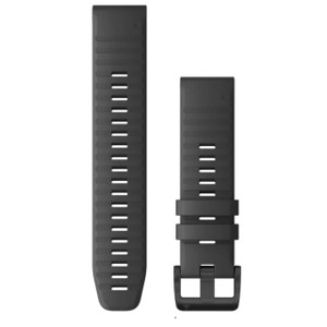 Garmin New OEM QuickFit® 22 Watch Bands Slate Gray Silicone with Black Hardware, 010-12863-22