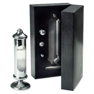 WEEMS & PLATH Weems Chrome Stormglass in Black Gift Box