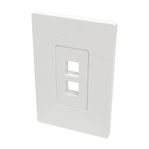 Eaton N080-102 - 2 CUTOUT SINGLE GANG WALLPLATE