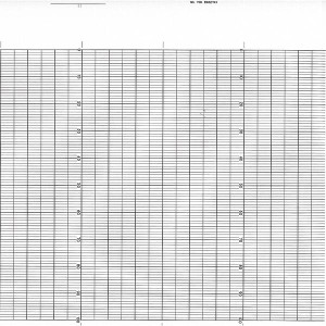 Graphics Control YOK B9627AY Strip Chart, Fanfold, Range 0 to 100, 99 Ft