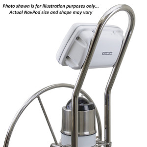 NavPod SystemPod Pre-Cut for Raymarine AXIOM 9 / AXIOM+9 on the right *AND* 1 additional instrument (3.6" hole) on the left for 9.5" wide guard (Pre-Cut is for Surface Mount using rear mounting brackets)