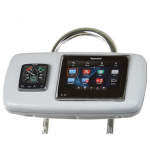 NavPod SystemPod Pre-Cut for Raymarine eS95/eS97/eS98 & AXIOM PRO 9 on the right *AND* 1 additional instrument (3.6" hole) on the left for 9.5" wide guard