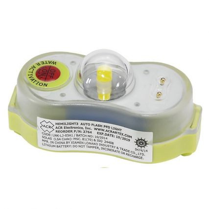 ACR 3764.1 Auto HemiLight3 HL3, Automatic, USCG/SOLAS-LSA Carded