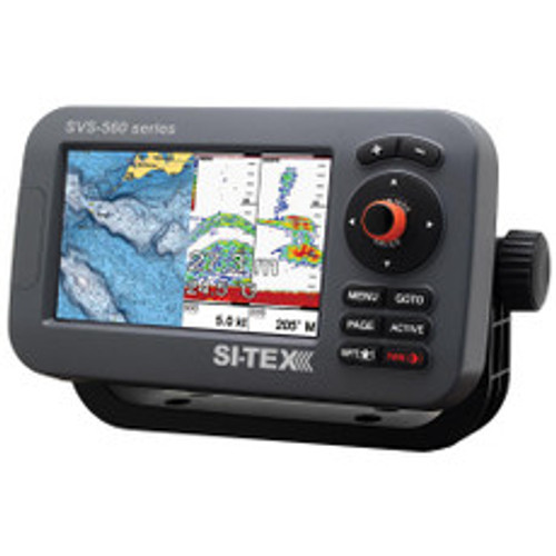 Sitex SVS-560CF GPS Chart - Dual Freq. 600W Digital Sonar System, 5" Color LCD w/Internal GPS Ant. & Navionics + Card