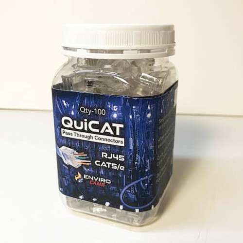 Enviro Cams EZCONNCAT5100BO QuiCAT RJ45 Cat5/e Connectors