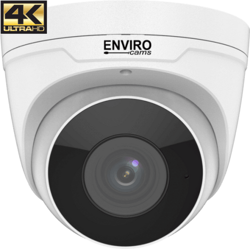 Enviro Cams IRD4-2712M-4K-64GB-WM-PM4BC Occulus Moto-Dome - 4K IP Infared Security Camera