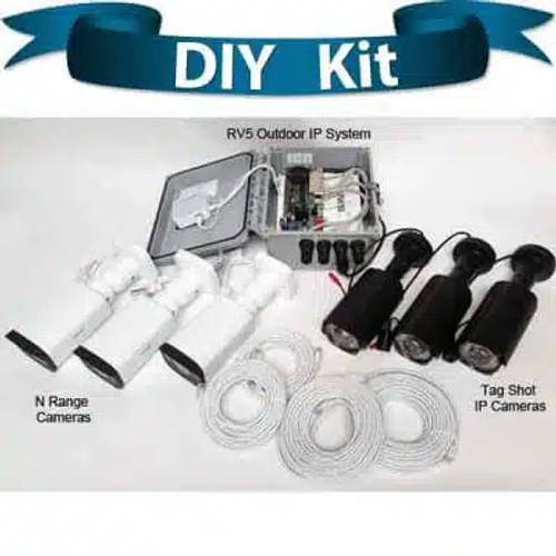 Enviro Cams EGS-3 Triple Lane/Entry or Gate IP Security Camera System (DIY Kit)