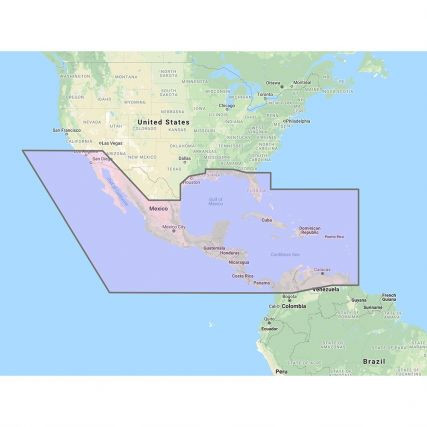 Furuno MM3-VNA-027  Central America, Caribbean & Part Of Mexico Vector Chart - 3d Data & Standard Resolution Satellite Photos - Unlock Code