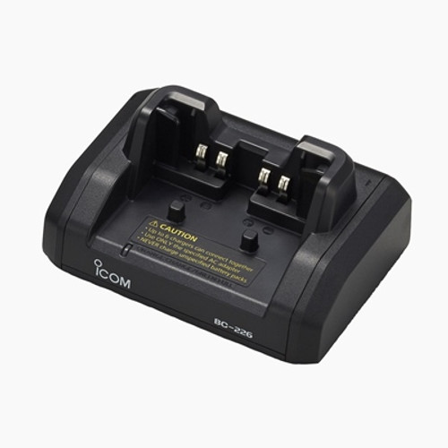 Icom BC226 Connectable rapid charger (connect up to 6). Requires AC adapter: BC123S
     for single use or BC228 for 2+