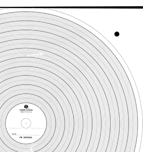 Graphics Control PW 00215216 Chart, 11.875 In, No Range, PK100