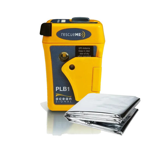 Ocean Signal rescueME PLB1 Locator Beacon Silver Thermal Blanket